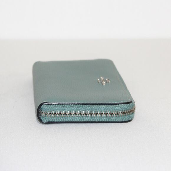 Coach Accordion Zip Wallet Aquamarine Green Blue - Picture 2 of 10